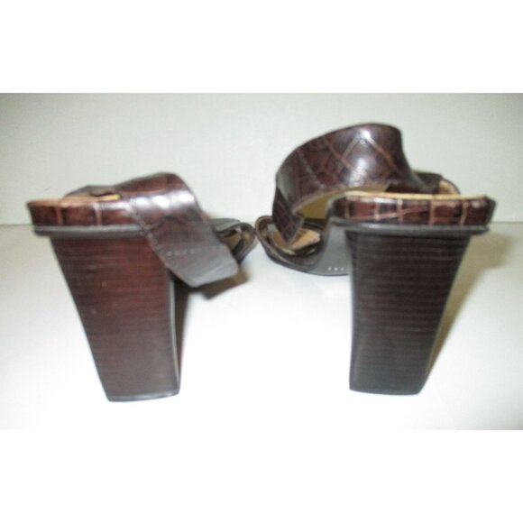 *Nine West Brown Croc Patent Leather Slingback Pumps - 8.5M - Picture 6 of 9